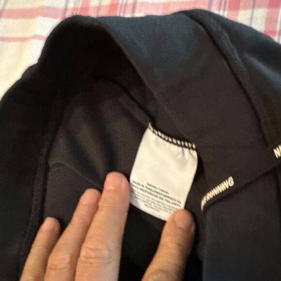 Nike Running Pants Black Dri-Fit Drawstring Zip Ankle Gym Track | Mens Small - Picture 11 of 12